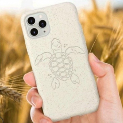 100% Biodegradable Mobile Protector Cover Case 1.8mm Engraved Wood Bamboo Fiber