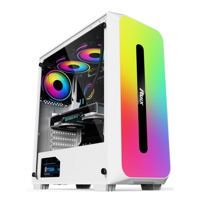 Micro ATX /ATX/ITX CASE Dazzle ARGB Effect Front Panel Bottom Mount Power Supply Available in Black and White