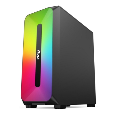 Micro ATX /ATX/ITX CASE Dazzle ARGB Effect Front Panel Bottom Mount Power Supply Available in Black and White
