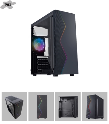 Micro ATX cpu Computer Cabinet RGB Light 12CM With Full Acrylic Panel