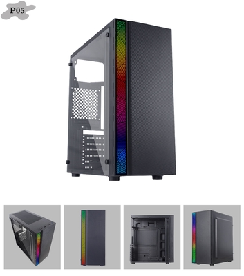 Micro ATX cpu Computer Cabinet RGB Light 12CM With Full Acrylic Panel
