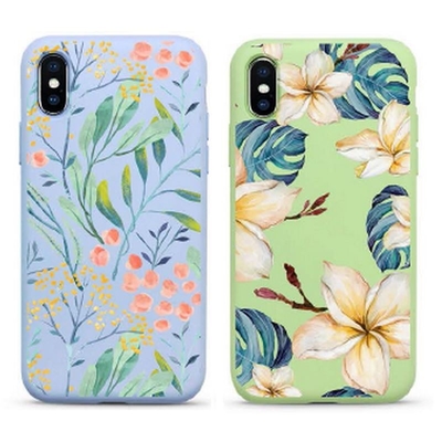 ETEK Phone Case 1.5mm Liquid Painted Mobile Protector Cover Soft TPU Silicone Case Silicone Hand Feeling