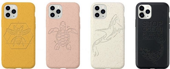100% Biodegradable Mobile Protector Cover Case 1.8mm Engraved Wood Bamboo Fiber