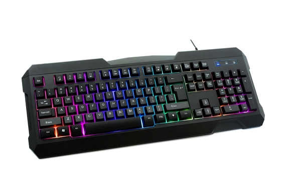 Rainbow Colored Design Gaming Keyboard With 104 Keys A2.8-meter Connecting Cable For Gamers Office Professionals