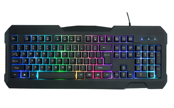 Rainbow Colored Design Gaming Keyboard With 104 Keys A2.8-meter Connecting Cable For Gamers Office Professionals