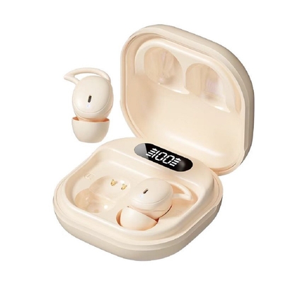 V5.4 Bluetooth  Earphone Supports A2DP AVRCP HFP Protocols Talk Time 3-5 Hours F6 Copper Ring Speaker  In Black White Skin Tone