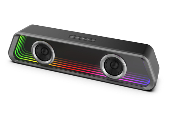Bluetooth 5.3 ABS Mirror Material 3000mAh Battery 8W X 2 Output Supports BT/TF/USB/FM/AUX-IN/TWS for Music Lovers
