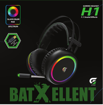 Bluetooth Headphone 16.8M RGB Colors 7.1 Sound Effects 20Hz-20kHz Frequency Range Φ50mm Speaker 6.0*5.0mm Omnidirectional Microphone For Gamers