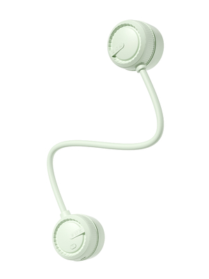 Soft Wind In Three Levels 360-degree Airflow Universal Hose 1000mAh Battery TYPE-C Charging Portable Fans In White And Mint Green