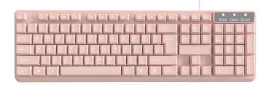 104-key Layout Carbon Film Keys 376g Waterproof HIPS Material Plug-and-play USB Customizable For Office Workers