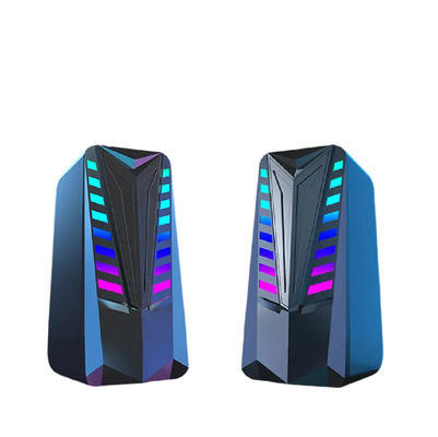 3W×2 RMS 2.5-inch Dual Speakers 35Hz-16KHz Response Knob For Power / volume  Touch Mode Switching Customizable Light Effects