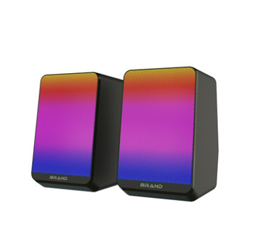 3W RMS Power Dual 2 inch Speakers SNR >30dB 0.46kg RGB Lighting Inline Volume Control 5V DC Input For Desktop