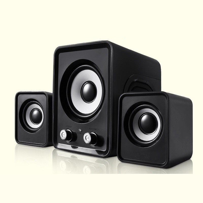 Orateurs de câble USB d'ordinateur 2,1 satellites stéréo de haut-parleurs deux avec le Subwoofer pour le PC disponible dans des couleurs multiples