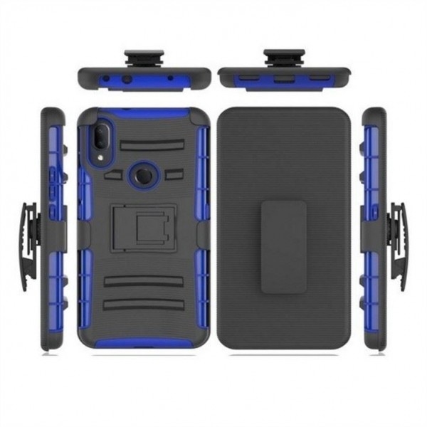Kickstand PC TPU Mobile Protector Cover Phone Case Rugged Belt Clip