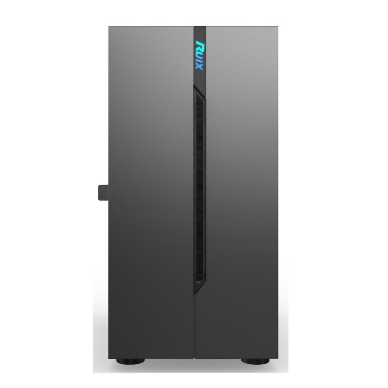 Étui pour ordinateur ETEK - Panneau gauche ouverte alimentation inférieure monture installable ventilateurs RVB panneau simple et généreux