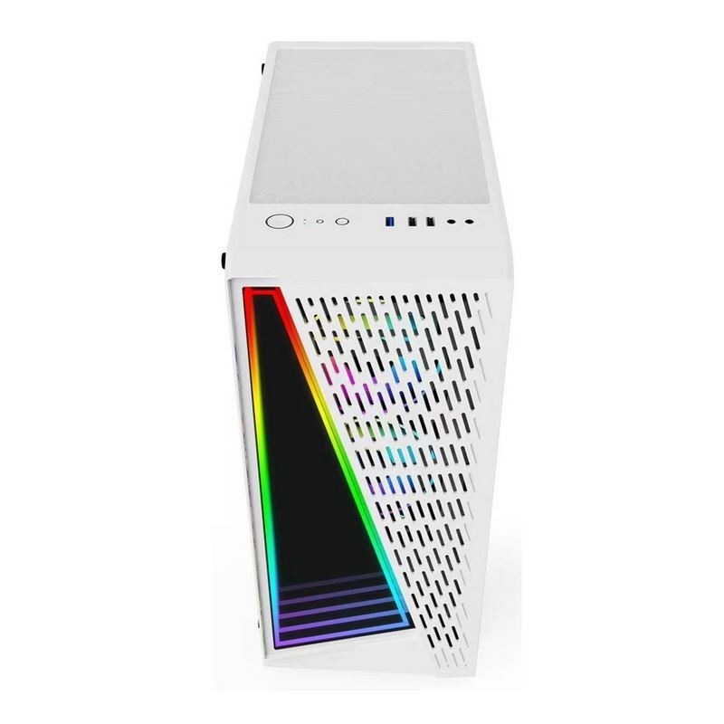 Dazzle Time Tunnel Effect prend en charge les ventilateurs ARGB en 12 cm noir et blanc disponibles. Le panneau latéral est en verre trempé.