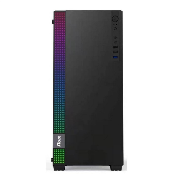 Étui de jeu pour PC Mid-Tower ETEK Étui de jeu pour PC Mid-Tower ATX Support 6 ventilateurs ARGB, Pandel à verre trempé.