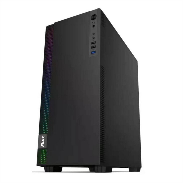 Étui de jeu pour PC Mid-Tower ETEK Étui de jeu pour PC Mid-Tower ATX Support 6 ventilateurs ARGB, Pandel à verre trempé.