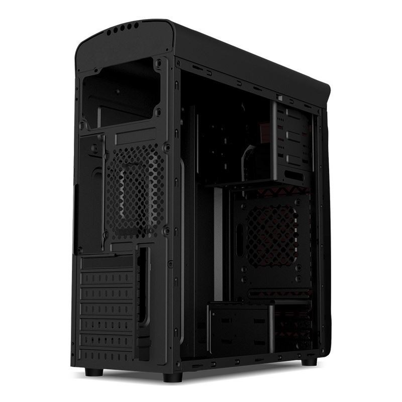 ETEK Airflow ATX Tour centrale avec panneau avant creux et transparent Panneau côté gauche acrylique complet