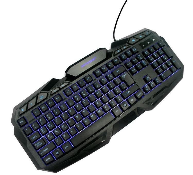 Les clés de câble de la norme 104 d'ordinateur de clavier et 10 touches de fonction dans des clés tranquilles noires allument le retour de tapement mais pas le Nosizy