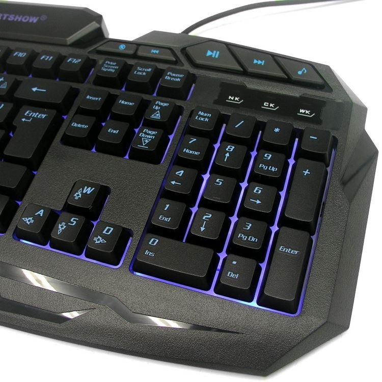 Les clés de câble de la norme 104 d'ordinateur de clavier et 10 touches de fonction dans des clés tranquilles noires allument le retour de tapement mais pas le Nosizy
