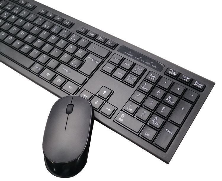 Combiné 2.4GHz silencieux normal mince combiné de clavier sans fil et de souris avec le récepteur nano d'USB pour l'ordinateur portable, PC