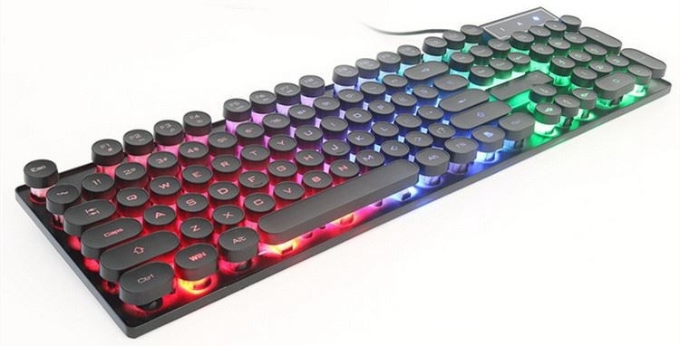 Clavier et souris d'ordinateur de câble par contre-jour fait sur commande pour la machine à écrire de jeu
