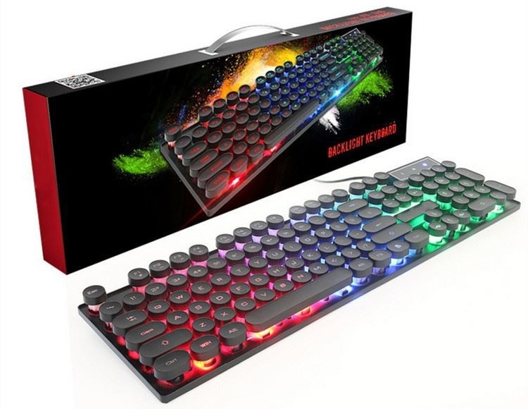Clavier et souris d'ordinateur de câble par contre-jour fait sur commande pour la machine à écrire de jeu