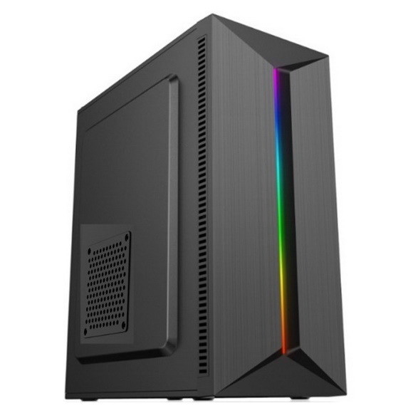 Panneau avant d'ABS du panneau ATX d'ordinateur du Cabinet RVB de jeu de PC de caisse de châssis acrylique de noir avec la bande de lumière de RVB