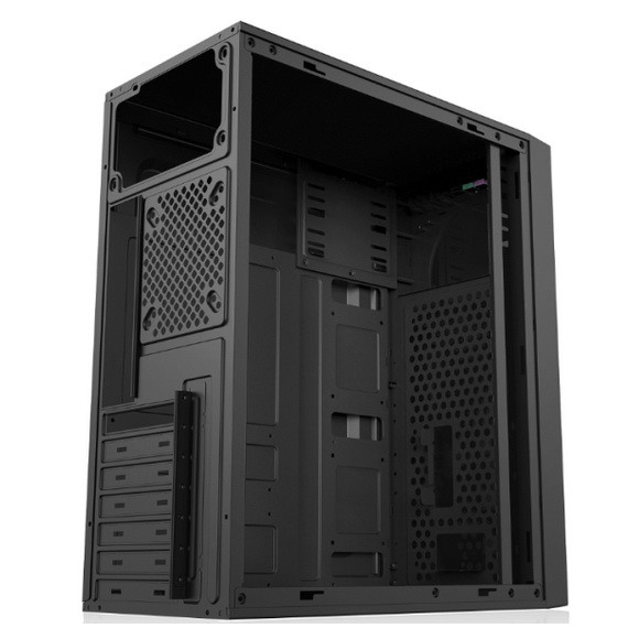 Panneau avant d'ABS du panneau ATX d'ordinateur du Cabinet RVB de jeu de PC de caisse de châssis acrylique de noir avec la bande de lumière de RVB