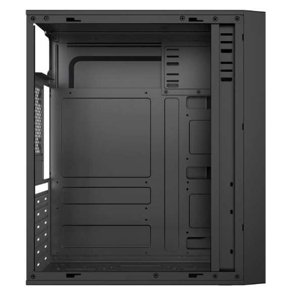 Panneau avant d'ABS du panneau ATX d'ordinateur du Cabinet RVB de jeu de PC de caisse de châssis acrylique de noir avec la bande de lumière de RVB