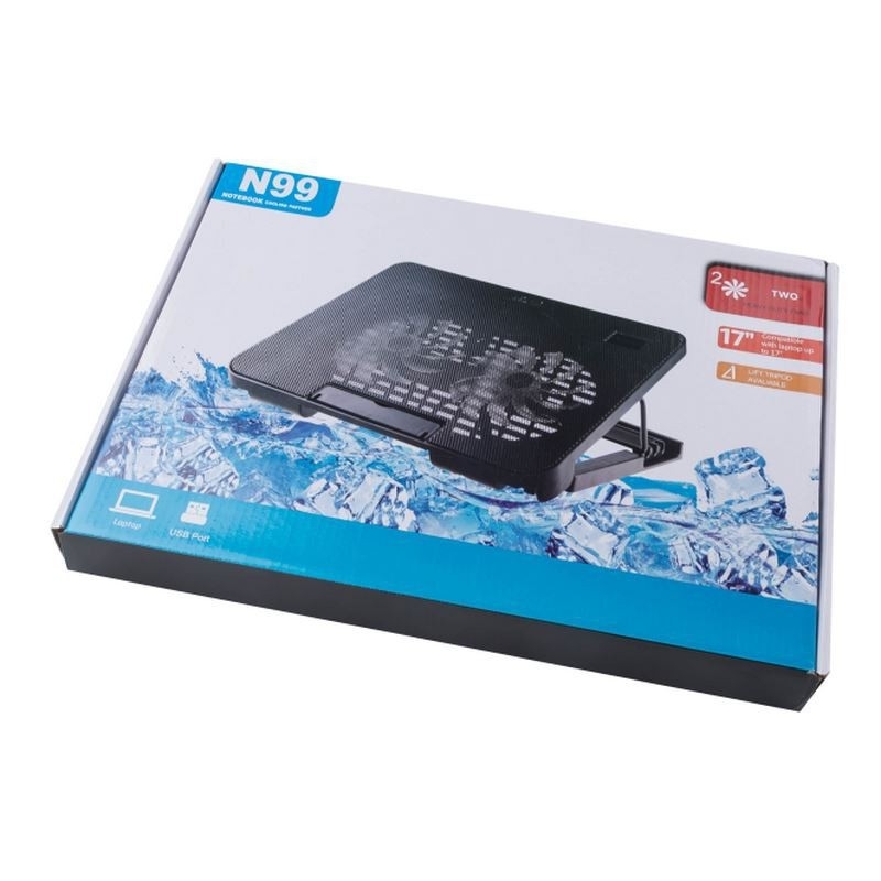 ETEK Pad de refroidissement d'ordinateur portable Carnet d'ordinateur portable plateau de refroidissement d'ordinateur portable extérieur Refroidisseur d'ordinateur portable de grande taille mais silencieux