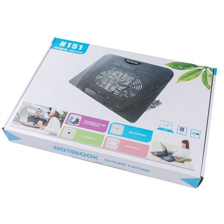 ETEK Refroidisseur pour ordinateur portable - Ventilateur de refroidissement Quantum 14CM pour ordinateur portable Partner pour ordinateur portable de jeu