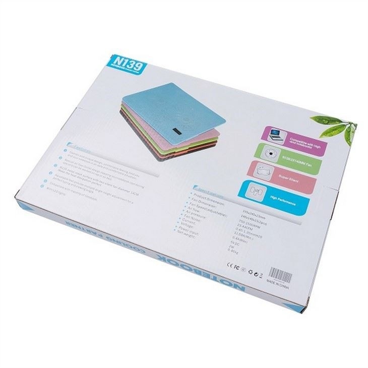 ETEK Laptop Pad de refroidissement - OEM 2 ventilateurs Notebook Cooler Stand Laptop Air Cooler Pad 4W Cinq couleurs sont disponibles