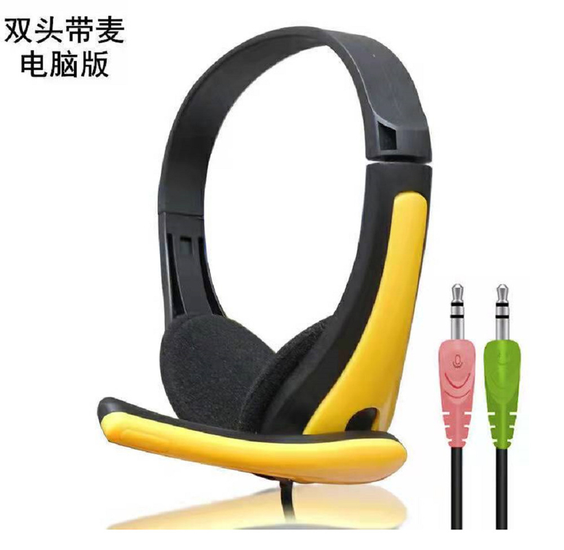 Écouteurs câblés à tête unique à double tête avec microphones pour ordinateurs téléphones portables au bureau