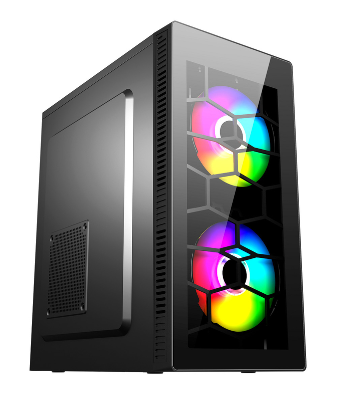 Étui pour ordinateur de jeu ETEK MATX 2 Grands ventilateurs RVB sur le panneau avant Ventilateur sur le panneau latéral Support disponible OEM ODM