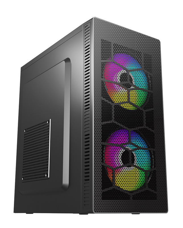 Étui pour ordinateur de jeu ETEK MATX 2 Grands ventilateurs RVB sur le panneau avant Ventilateur sur le panneau latéral Support disponible OEM ODM