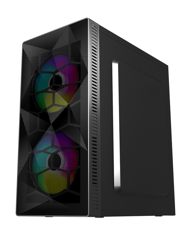 Étui pour ordinateur de jeu ETEK MATX 2 Grands ventilateurs RVB sur le panneau avant Ventilateur sur le panneau latéral Support disponible OEM ODM