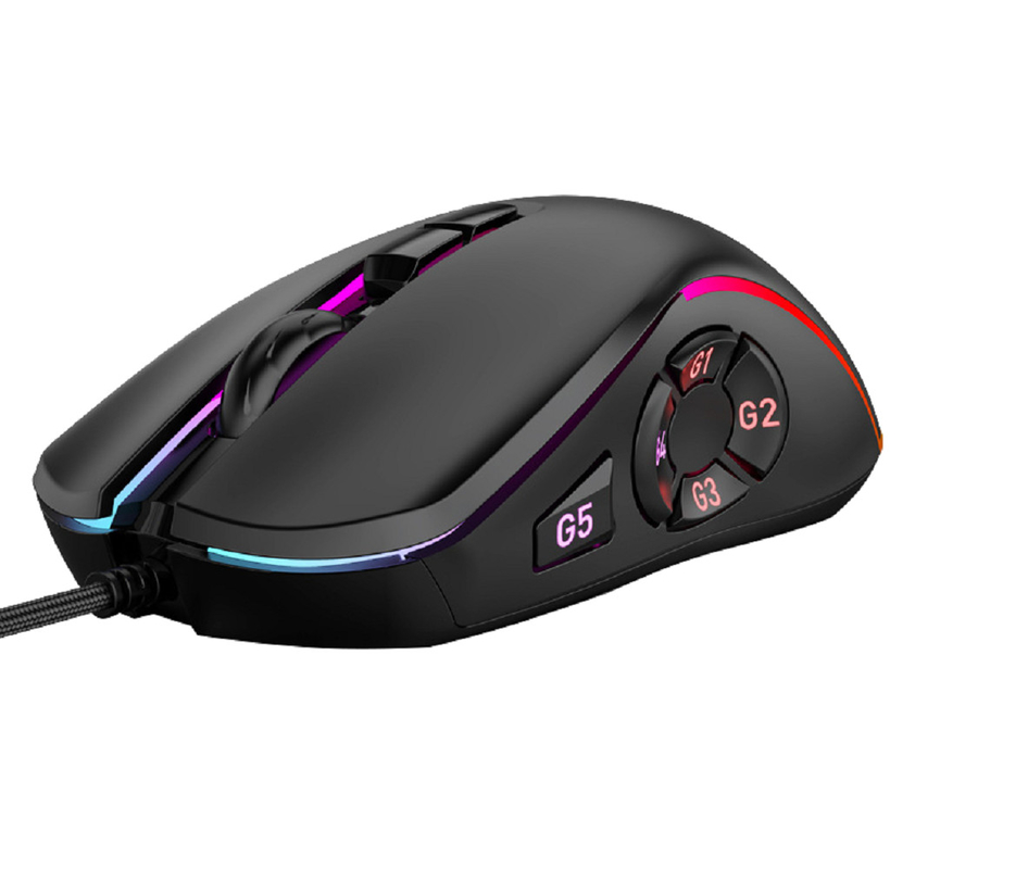 12800 DPI 10 touches programmables Souris 12 modes d'éclairage compatibles avec plusieurs systèmes Pour les joueurs professionnels, etc.
