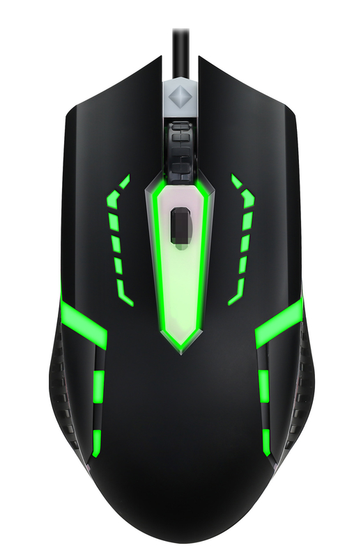 Clavier de jeu en métal avec 104 touches FN+F1-F12 Fonctions Souris de jeu rétroéclairée à LED avec éclairage RGB réglable DPI (500-1500)