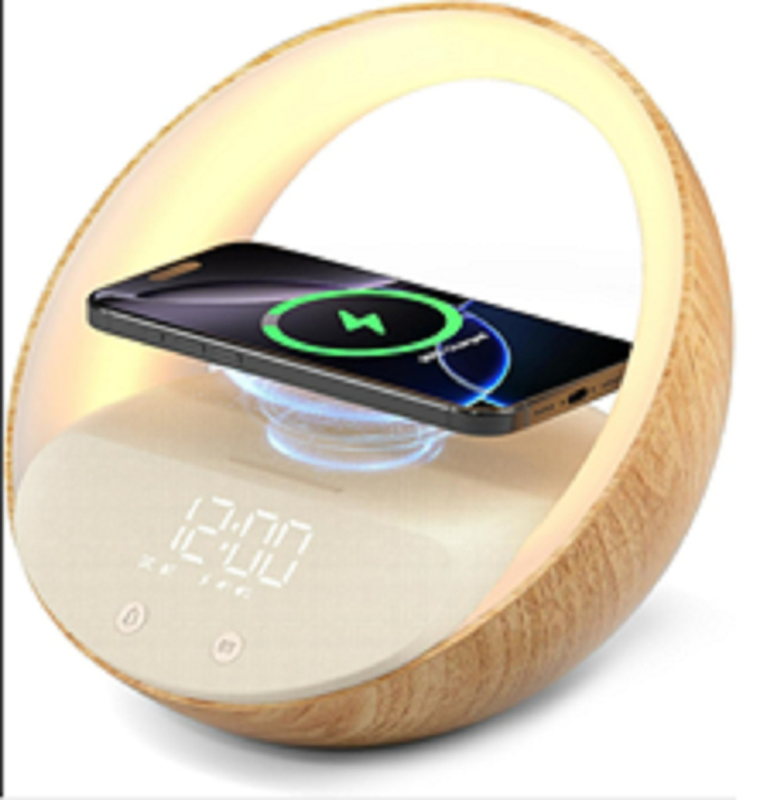 Multifonctionnel haut-parleur de recharge sans fil Connectivité Bluetooth Construit dans des lumières LED et un réveil pour les familles