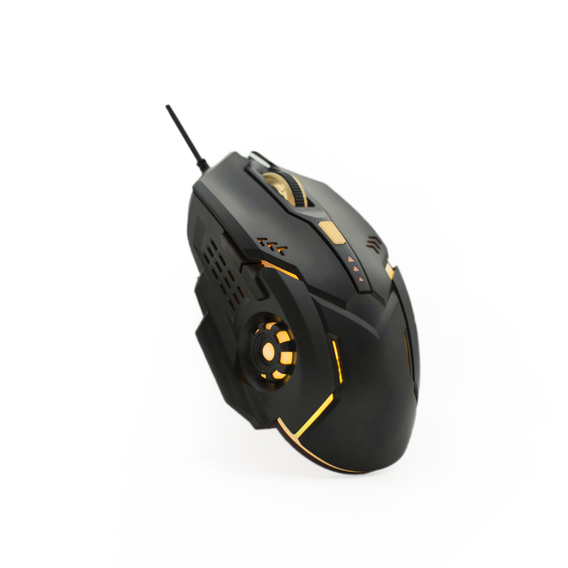 Souris de jeu câblée LED 6D rétroéclairée arc-en-ciel légère avec commutation multi-DPI pour les joueurs, les employés de bureau et les concepteurs