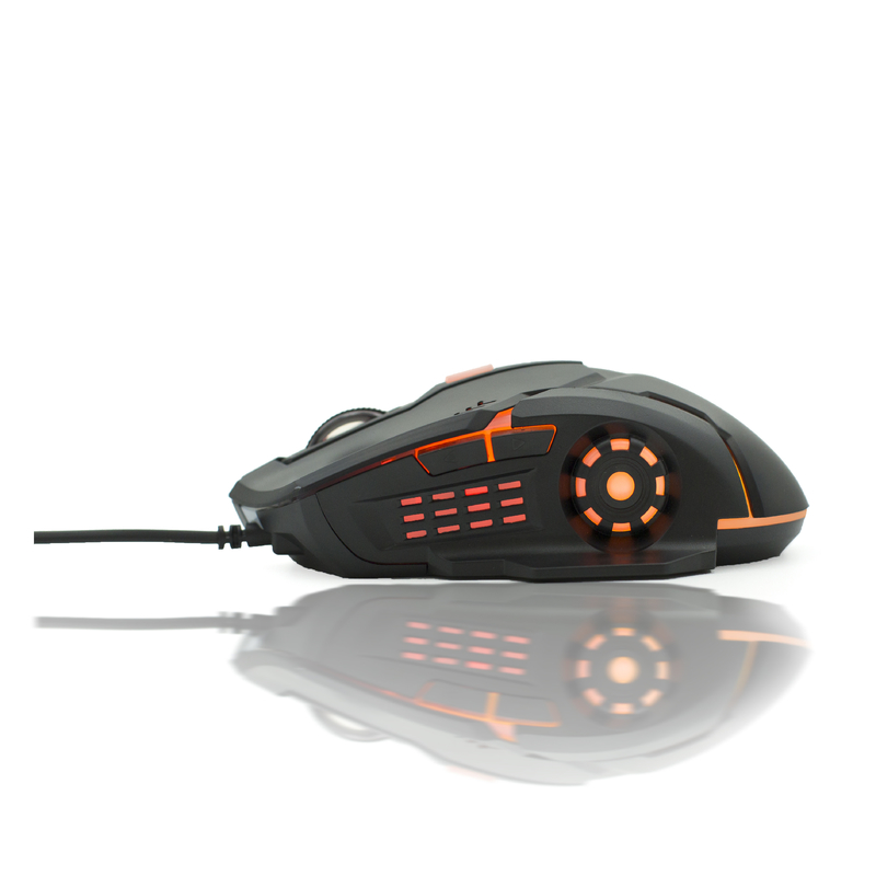 Souris de jeu câblée LED 6D rétroéclairée arc-en-ciel légère avec commutation multi-DPI pour les joueurs, les employés de bureau et les concepteurs
