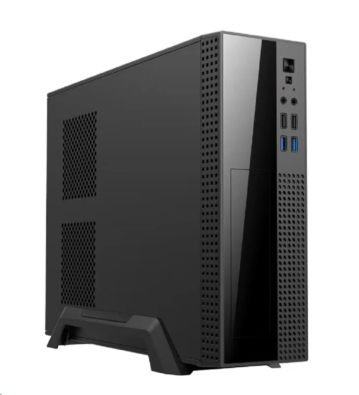 Casse d'ordinateur prend en charge Micro ATX et ITX doté d'un stockage solide Évolutivité Diverses interfaces frontales ventilateur de 8 cm pour le refroidissement