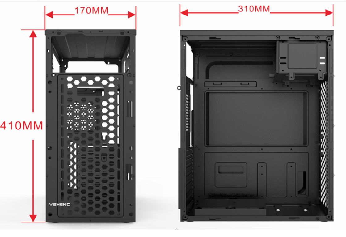 Casque d'ordinateur prend en charge 7 emplacements PCI 2 disques durs 3 SSD 1 lecteur de CD Caractéristiques 5 montures de ventilateur Compatible avec les cartes mères ATX Micro ATX et Mini ATX