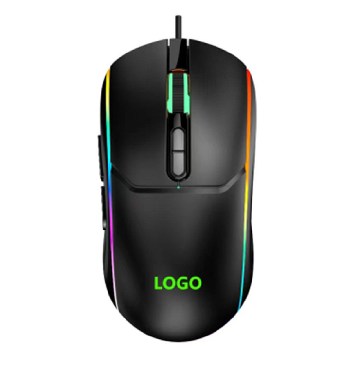 Définition macro multi-fonctionnelle 704F Puce réglable DPI Logo personnalisable Souris de jeu avancée avec moteur optique laser
