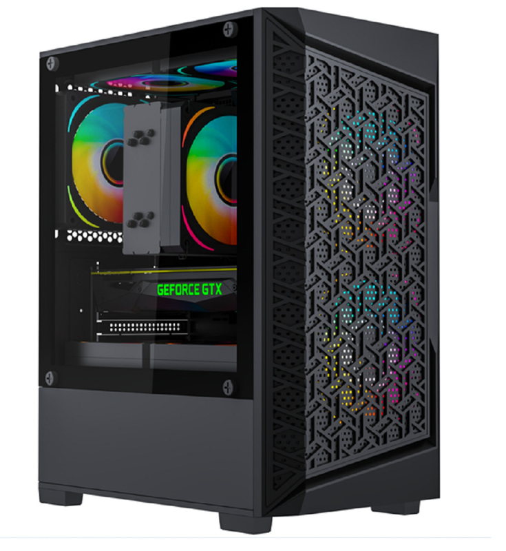 Prend en charge les cartes mères MATX et MINI-ITX 5 ventilateurs Etui pour ordinateur pour un refroidissement efficace Interface USB 3.0 Carte graphique jusqu'à 275 mm de long