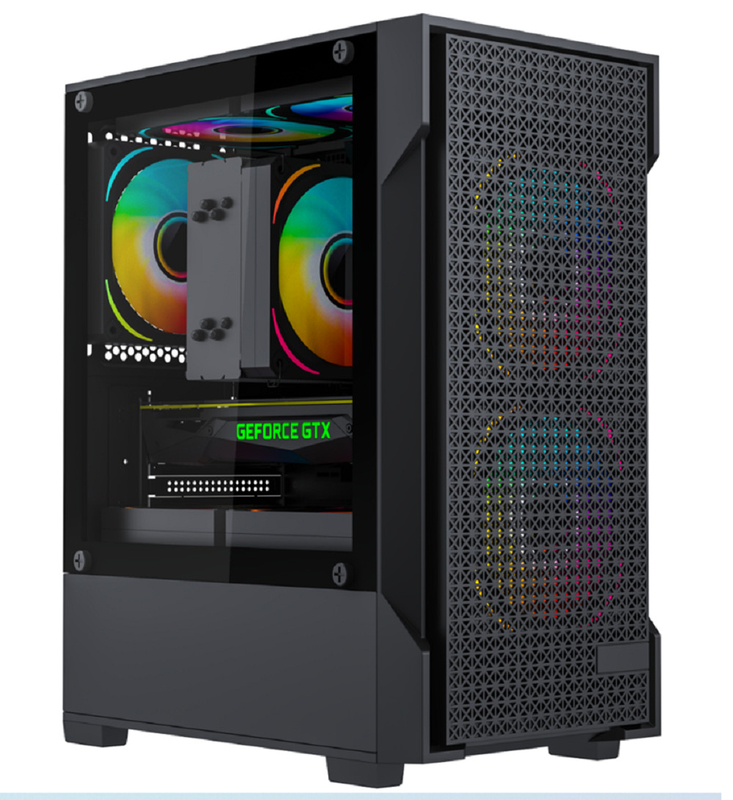 Prend en charge les cartes mères MATX et MINI-ITX 5 ventilateurs Etui pour ordinateur pour un refroidissement efficace Interface USB 3.0 Carte graphique jusqu'à 275 mm de long