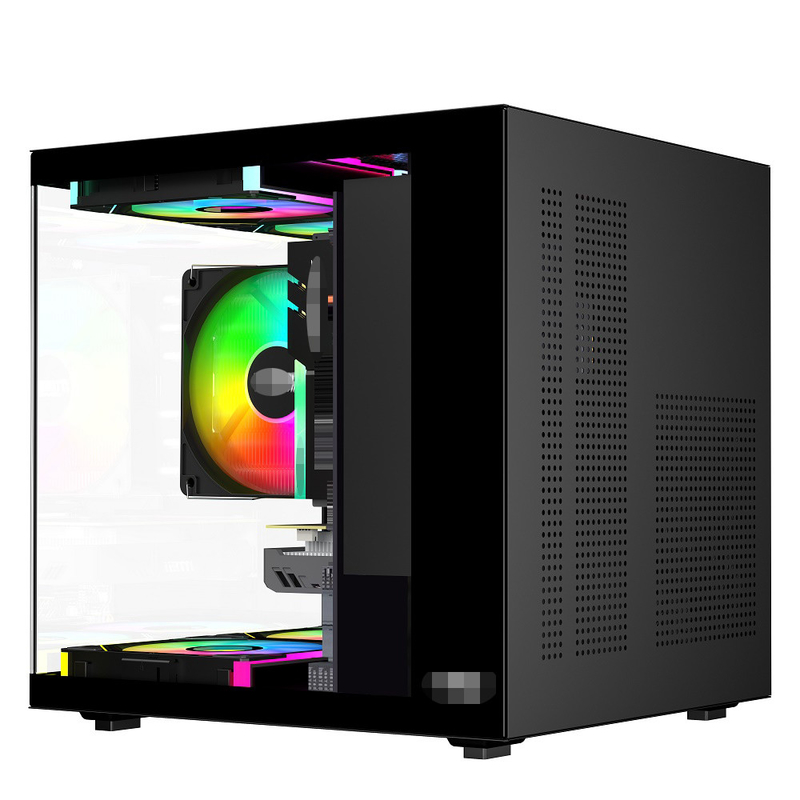 MATX/ITX Casse PC Prend en charge les cartes graphiques jusqu'à 320 mm CPU refroidisseurs jusqu'à 165 mm 1 HDD 2 SSDs 3 X 12CM Ventilateurs pour de l'argent