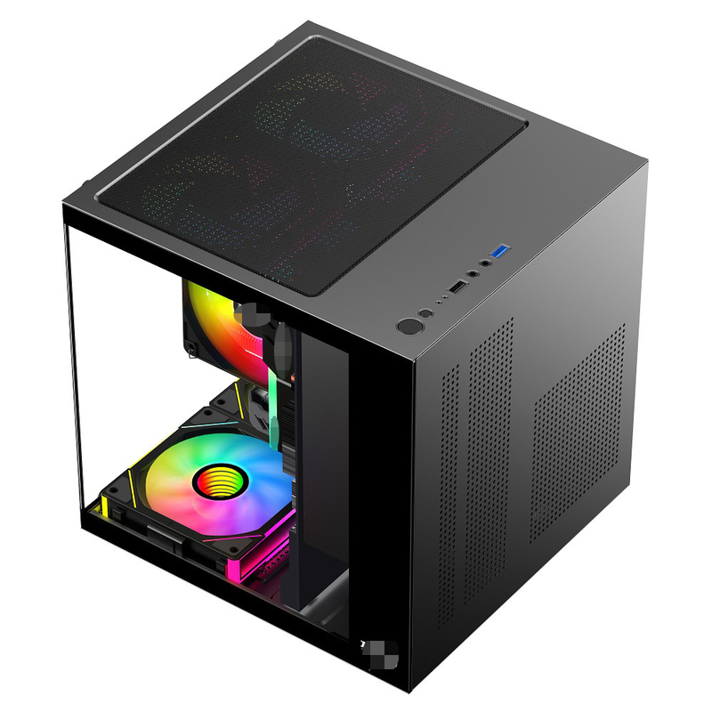 MATX/ITX Casse PC Prend en charge les cartes graphiques jusqu'à 320 mm CPU refroidisseurs jusqu'à 165 mm 1 HDD 2 SSDs 3 X 12CM Ventilateurs pour de l'argent
